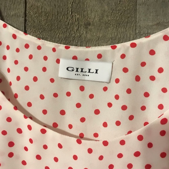 Red polka dots spaghetti straps top - Picture 10 of 13